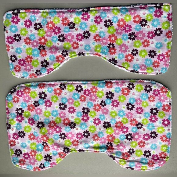 🌟B1G1 free Handmade colorful floral Burp cloth set - Picture 1 of 2